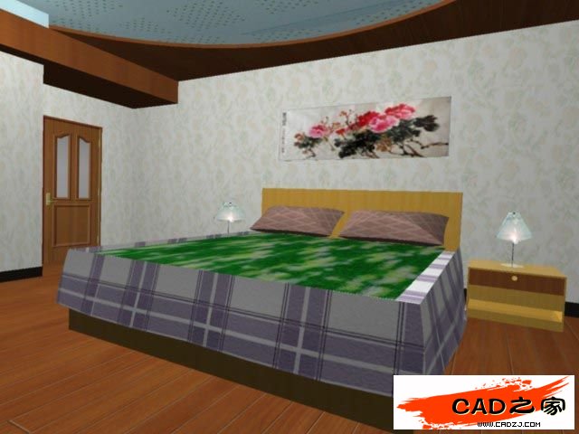 AutoCAD渲染教程：室內裝飾效果圖渲染圖解_中國教程網