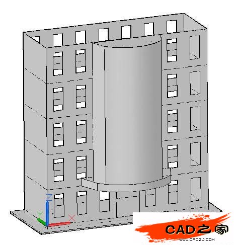 AutoCAD 2011新功能教程：曲面命令創建樓房_中國教程網