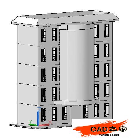 AutoCAD 2011新功能教程：曲面命令創建樓房_中國教程網