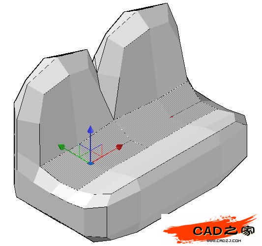 AutoCAD教程：運(yùn)用長(zhǎng)方體網(wǎng)格拉伸制作雙人和多人沙發(fā)_中國(guó)教程網(wǎng)