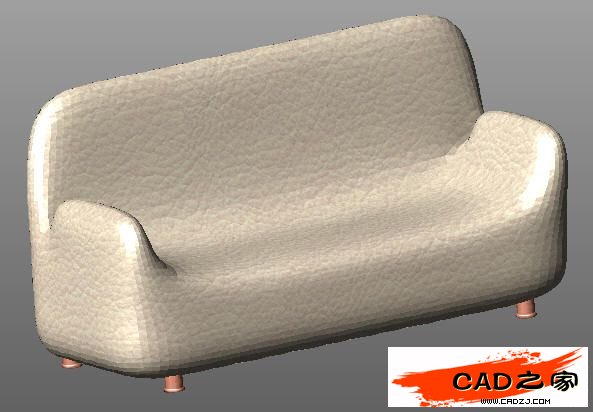 AutoCAD教程：運(yùn)用長(zhǎng)方體網(wǎng)格拉伸制作雙人和多人沙發(fā)_中國(guó)教程網(wǎng)