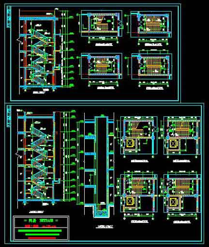CAD室內(nèi)設(shè)計圖塊素材之樓梯大樣圖紙（CAD素材）
