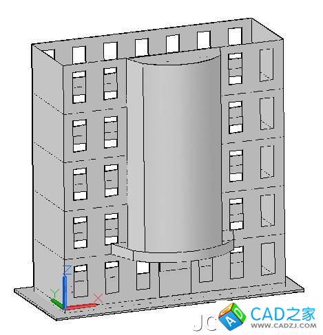 AutoCAD2011曲面命令創建樓房_天極設計在線整理