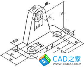 支架正等軸測圖