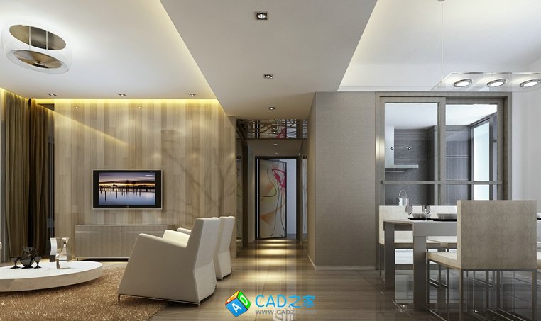 現(xiàn)代簡約風(fēng)格家裝設(shè)計(jì)完整施工圖及高清效果圖