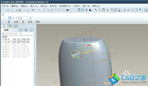 proe5.0實例教程小度WIFI：[3]調整實體細節
