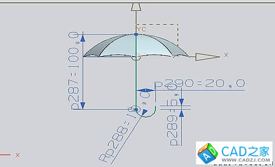 UG建模之雨傘