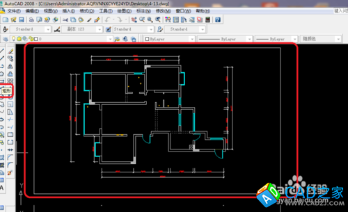 cad 2008自學教程：[25]cad 怎么畫原始結構圖