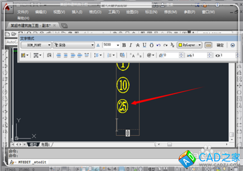 CAD中如何輸入帶圈的數字