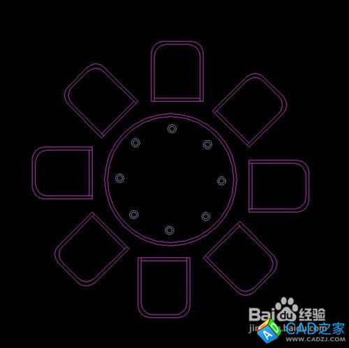 CAD怎么畫(huà)圓形餐桌