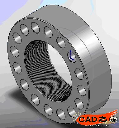 非標準螺紋法蘭的三維模型及局部視圖