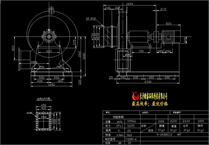 9-26№11.2D高壓離心風機